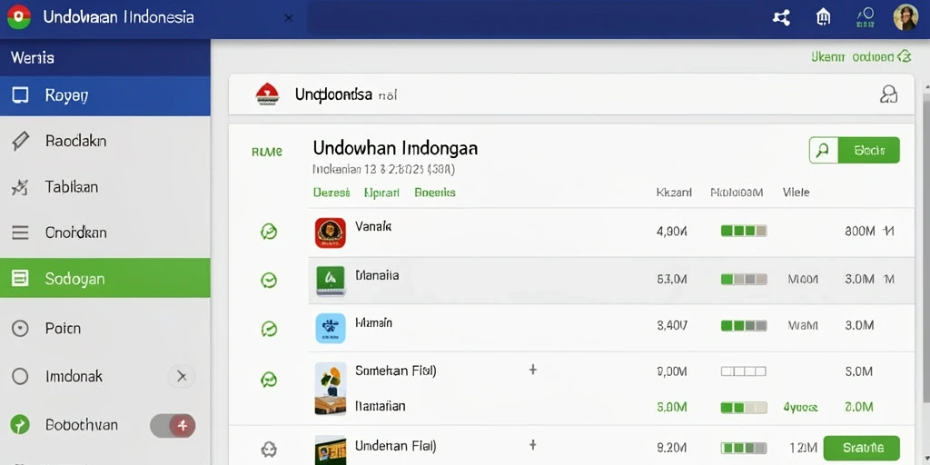 Tampilan antarmuka yang menarik dan penuh warna.