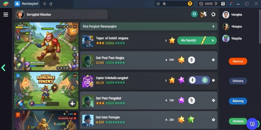 Screenshot menunjukkan berbagai level yang penuh warna.