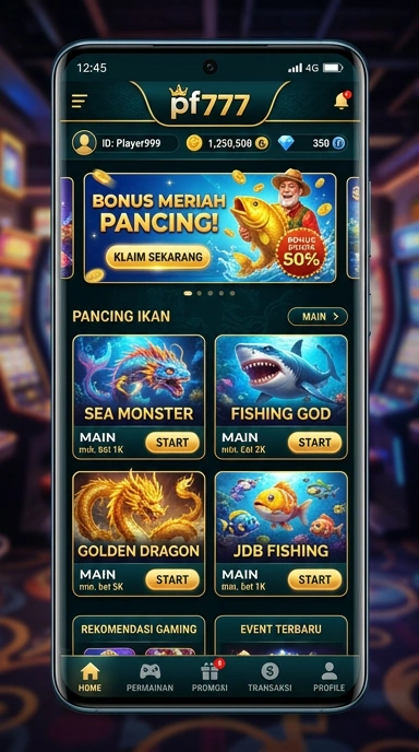Cuplikan layar menu unduhan pf777 untuk perangkat Android